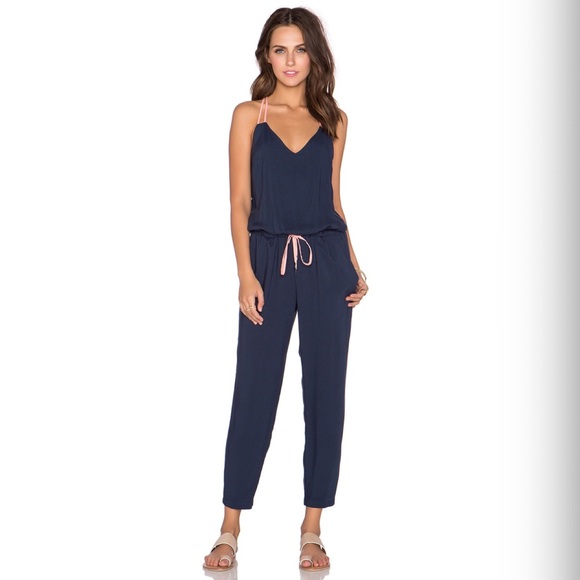 Splendid Sleeveless Drawstring Jumpsuit